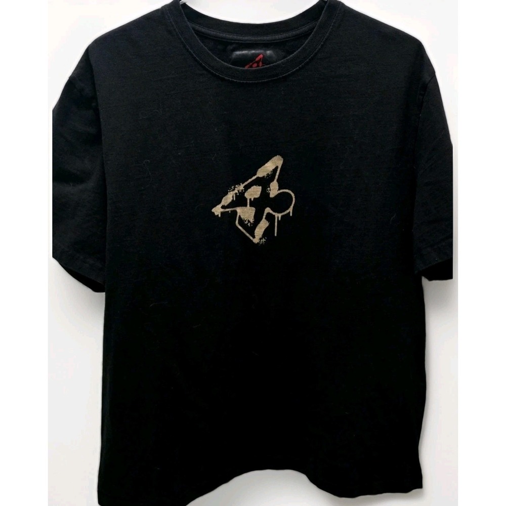 Warren James WJ Black Graphic T Shirt 2XL Streetwear Drip Logo Front Back Print